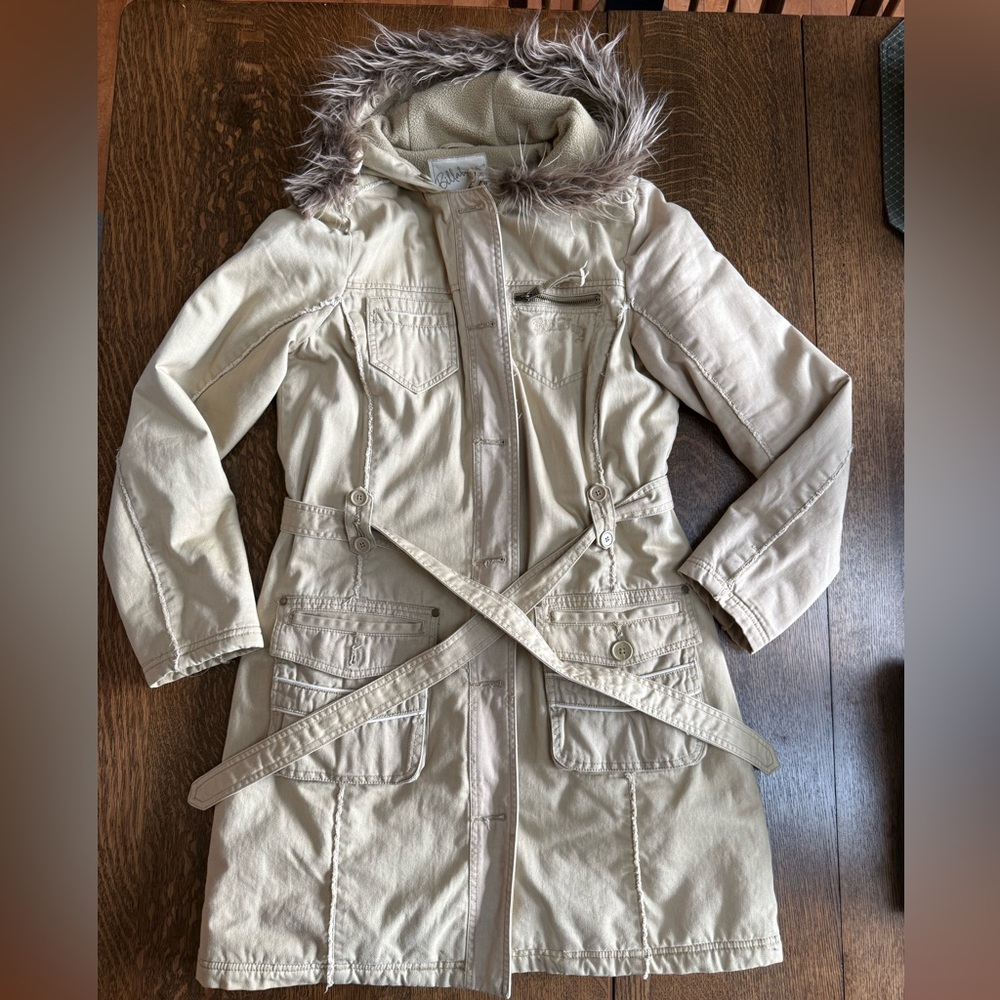 Billabong Cream Trench Coat